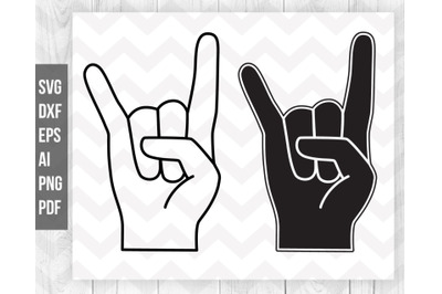 Rock on hand SVG, Rock hand symbol gesture clipart, hand svg