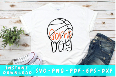 Game day basketball SVG