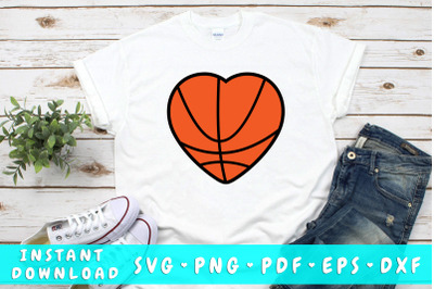 Heart basketball SVG