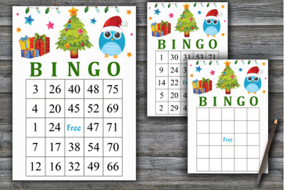 Christmas tree bingo game,Christmas bingo card