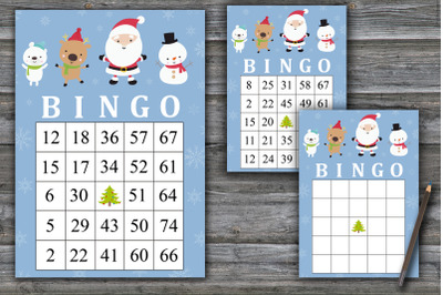 Santa claus bingo game,Christmas bingo card