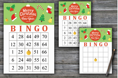 Merry christmas bingo game,Christmas bingo card