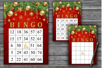 Gold Christmas toys bingo game,Christmas bingo card