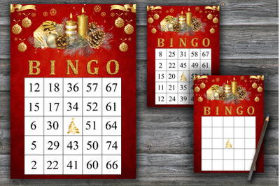 Christmas candle bingo game,Christmas bingo card