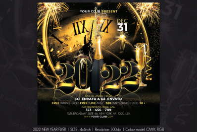 2022 New Year Party Flyer