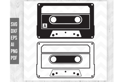Cassette Tape Svg, Cassette vector, Audio cassette svg