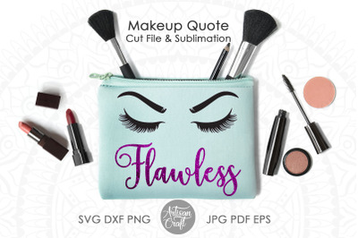 Flawless SVG cut file for makeup bags