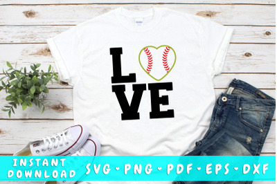 Love softball SVG