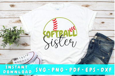 Softball sister SVG