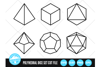 Polyhedral Dice Set SVG | Polyhedron Dice SVG
