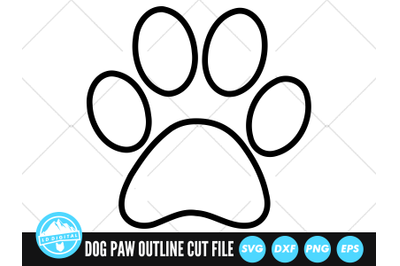 Dog Paw Outline SVG | Animal Paw Print SVG