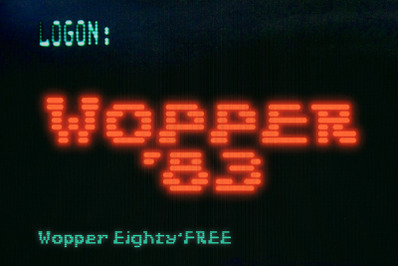 Wopper &#039;83 (Web font included)