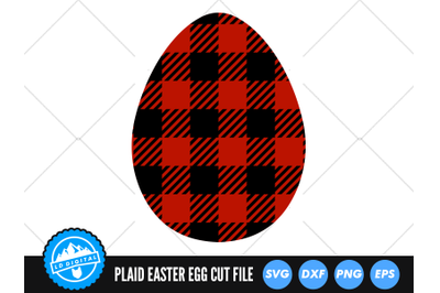 Buffalo Plaid Easter Egg SVG | Easter 2022 Cut File