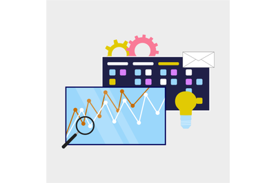 Analysis and research chart statistic report, business methodology