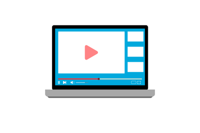 Video service, media content on laptop, user interface stream service