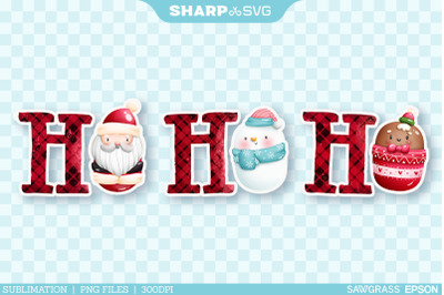 Ho Ho Ho PNG Sublimation - Christmas Gnome Design 6