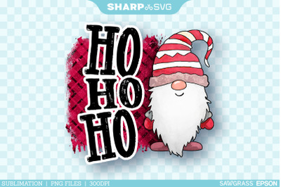 Ho Ho Ho PNG Sublimation - Christmas Gnome Design 2