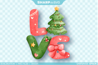 Love Christmas PNG - Christmas red Sublimation Prints
