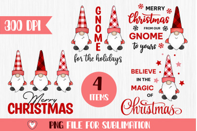 Christmas Gnomes PNG, Christmas Sublimation