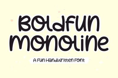 Boldfun Monoline Quirky Font