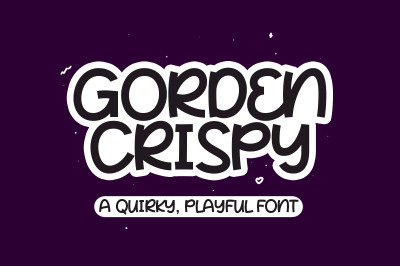 Gorden Crispy Quirky Playful Font