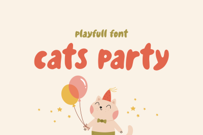 Cats party | Playfull font