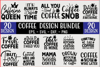 Coffee SVG T shirt Design Bundle