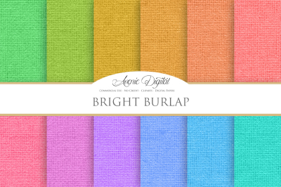 Bright Colorful Burlap Textures