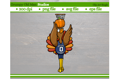 cartoon turkey basketball player | thanksgiving