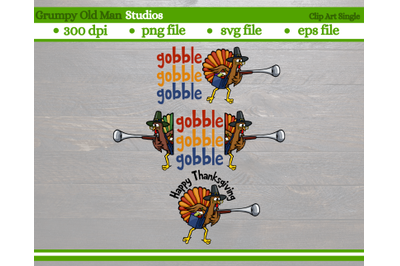 funny pilgrim turkey with musket | gobble gobble gobble