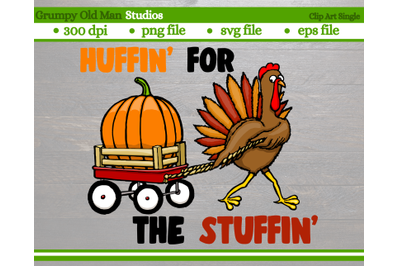 cartoon turkey pulling red wagon | huffin for the stuffin