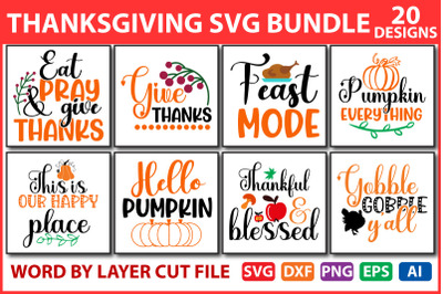 Thanksgiving SVG Bundle vol.7