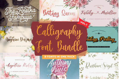 Calligraphy Font Bundle Vol 1