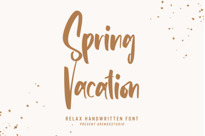 Spring Vacation - Relax Handwritten