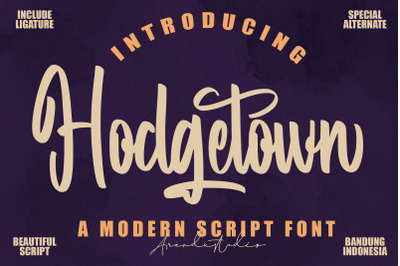 Hodgetown - Modern Script Font