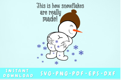 How Snowflakes Are Really Made SVG&2C; Funny Snowman SVG