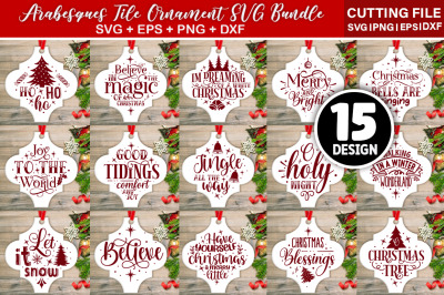 Arabesque Tile Ornament SVG Bundle