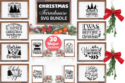 Christma Farmhouses SVG Bundle