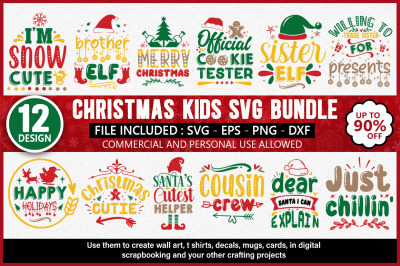 Christmas kids SVG Bundle
