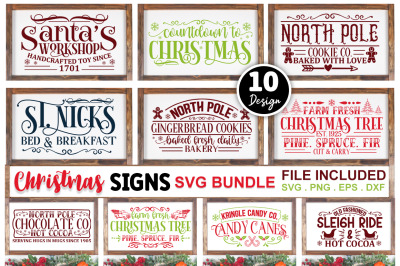 Christmas Sign SVG bundle