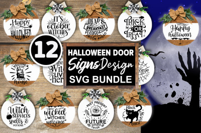 Halloween Door Signs SVG Bundle