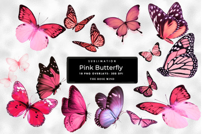 Pink butterfly&2C; sublimation