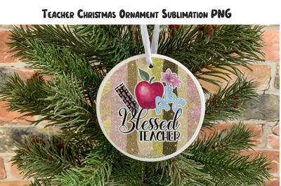Teacher Sublimation Christmas Ornament