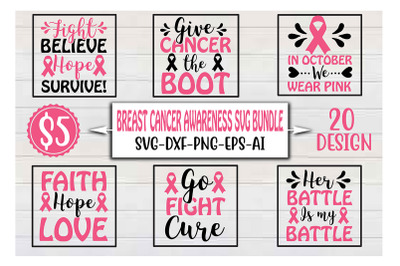 Breast Cancer Awareness SVG Bundle