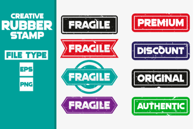 Fragile and premium creative rubber stamp set