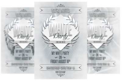 White Party Invitation