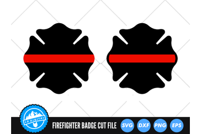 Firefighter Badge SVG | Thin Red Line Cut File