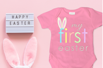 My First Easter with Bunny Ears | Applique Embroidery