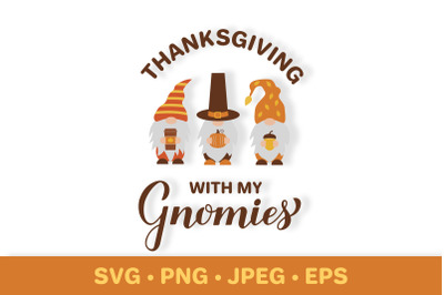 Thanksgiving with my gnomies. Thanksgiving gnomes SVG