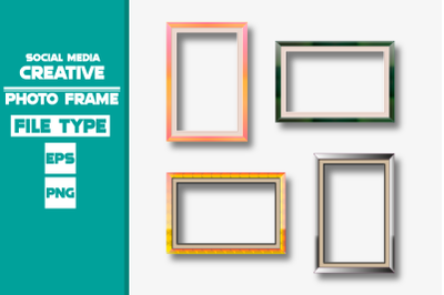 Creative and modern social media photo frame vector